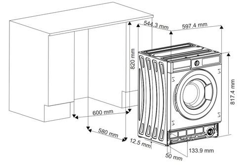 Встраиваемая стиральная машина Vestel WMBI8120T2I